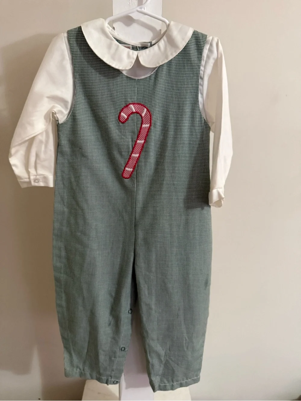 Zu Gingham Candy Cane Romper